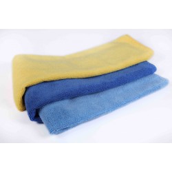 Microfibre Towels Blue, Green and Yellow
