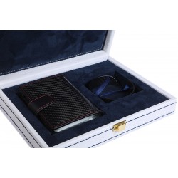 Carbon Fibre Business cardholder and wrist Band Set