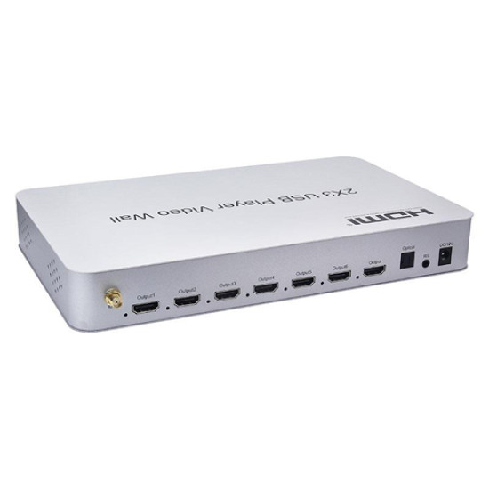 4k 2X3 HDMI Video Wall Controller With Media Player Function